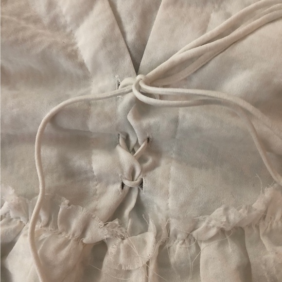 *SOLD* White Babydoll Mini Dress - Picture 3 of 4